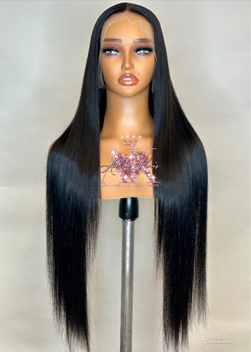 India Unit - (13x4 or 13x6) Straight Transparent Frontal or HD Lace Frontal Wig- 100% Human Hair