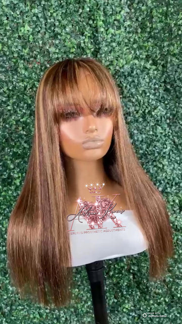 Shelly Unit - (13x4 or 5x5) Straight Transparent Frontal or 5x5 Transparent Closure Lace Wig- 100% Human Hair