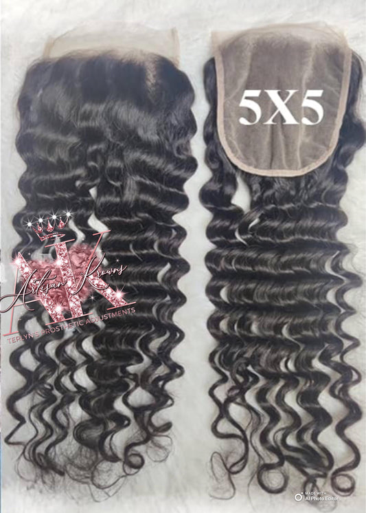 Loose Deep Wave Closures HD & Transparent Lace - 4x4, 5x5, 6x6